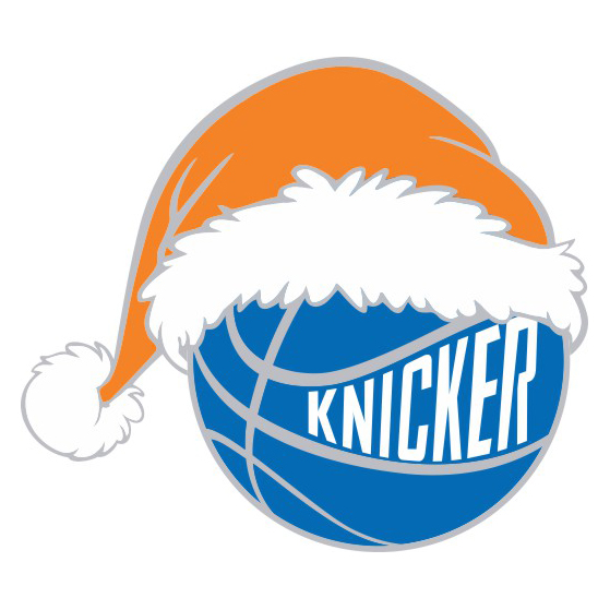 New York Knickerbockers Basketball Christmas hat logo iron on paper